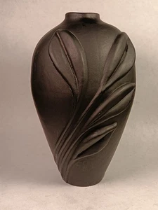 Two's Co. Hand Blown Glass Matte Black Vase 3D Flowers - Picture 1 of 4