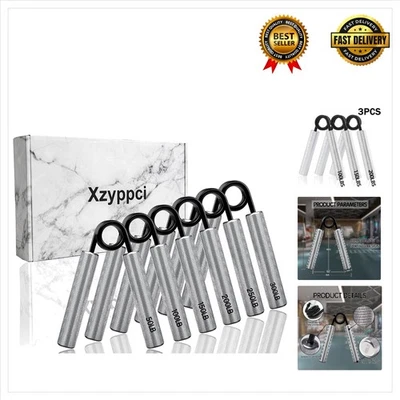 Entrenador de fuerza de agarre de mano de metal antideslizante con tensión ajustable, 50-300 libras Foto 1 de 4