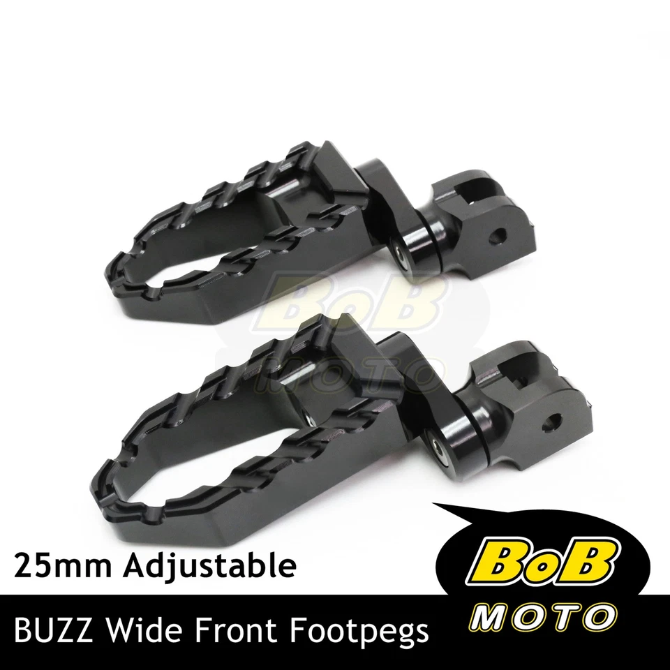 For Triumph Daytona 675 R 13-18 17 16 BUZZ 25mm Extend Front Foot Pegs BLACK - Image 1 of 4