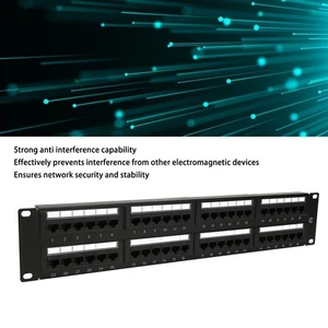 48 Ports Network Patch Panel Ul Listed High Speed 10G Cat6 Rj45 Network Pa AM - Afbeelding 1 van 24