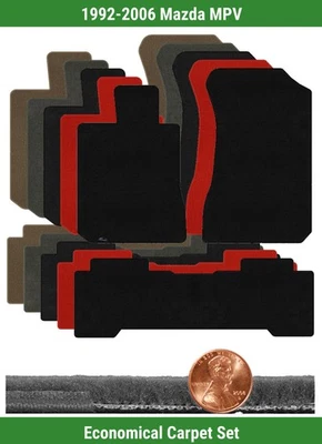 Juego de alfombrillas Lloyd Custom Velourtex para Mazda MPV 1992-2006 (3 piezas) #W7Z Foto 1 de 4