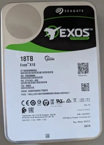 Seagate Exos X18 18TB Interne Festplatte ST18000NM000J 3,5 Zoll HDD SATA3 256MB - Bild 1 von 2
