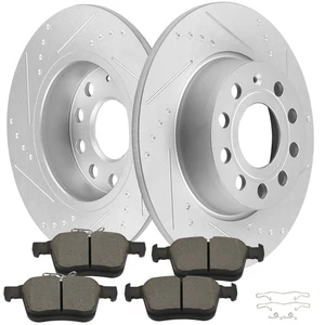 For Audi A3 2015-2017 272mm Rear Disc Brake Rotors & Brake Ceramic Pads - Picture 1 of 9