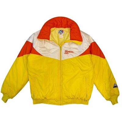 Vintage Sunkist Promo Puffer Sprung Ski winter Jacket bright yellow orange sz 44 - Image 1 of 4