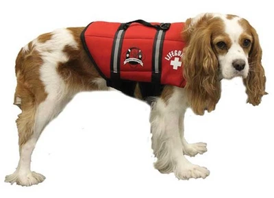 Paws Aboard R1300 (S Small) - Red Lifeguard Neoprene Dog Life Jacket - Image 1 of 4