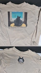 VINTAGE B KLIBAN Cat x Crazy Shirts Hawaii Langarmshirt Herren Gr. Small gebraucht, in einwandfreiem Zustand - Bild 1 von 11