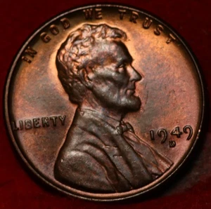 Uncirculated 1949-D Denver Mint Copper Lincoln Wheat Cent - Picture 1 of 2