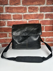 Rowallan Vintage Rustic Leather Men's Crossbody Bag Grey Green Messenger - Picture 1 of 12