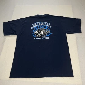 Vintage Harley-Davidson Hemd Herren XL Kansas City Flames Pocket Single Stitch - Bild 1 von 9