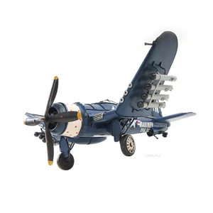 Modellino aereo da combattimento vintage F4U Corsair seconda guerra mondiale 1:31 | replica in metallo fatta a mano - Foto 1 di 16