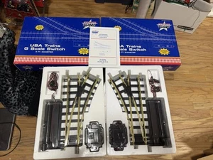 USA Trains G / 1 Scale R81205 Right & R81215 Left 4 FT Remote Switch LN/OB - Picture 1 of 6