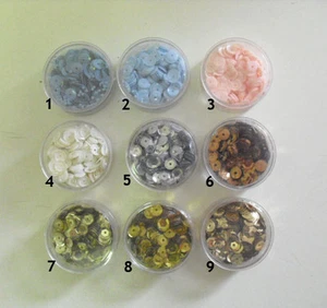 PAILLETTES - 6mm - VARI COLORI - CONCAVE - CONF. 6 gr - Imagen 1 de 1