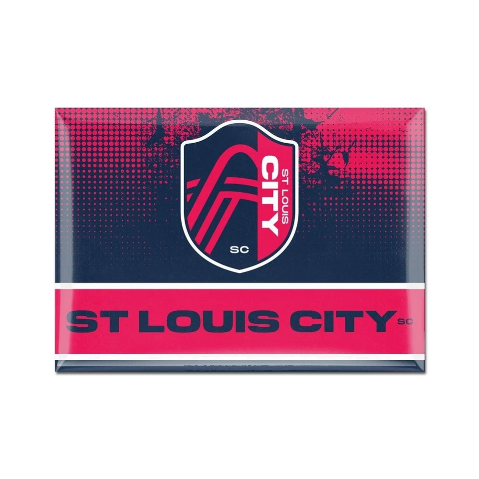 TWO (2) ST LOUIS CITY FC, 2.5" X 3.5" METAL MAGNETS FROM WINCRAFT - Image 1 of 1