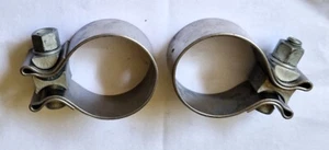 BMW R 850 C R1200 C R1200 CL COPPIA FASCETTE SCARICO 18211342449 CLAMPS - Foto 1 di 6