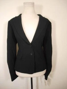 NEW Beautiful Women's Size 6 Jones New York Black LS Lined Button Blazer Jacket - Picture 1 of 6