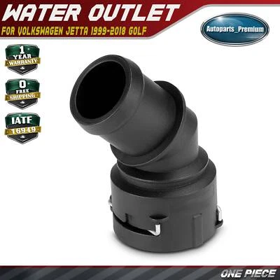 Conector de manguera de refrigerante de radiador 45° para Volkswagen Jetta 1999-2018 Golf Audi TT Foto 1 de 4
