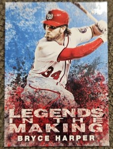 2018 Topps Bryce Harper Legends In The Making Blue Variation Card LTM-BH