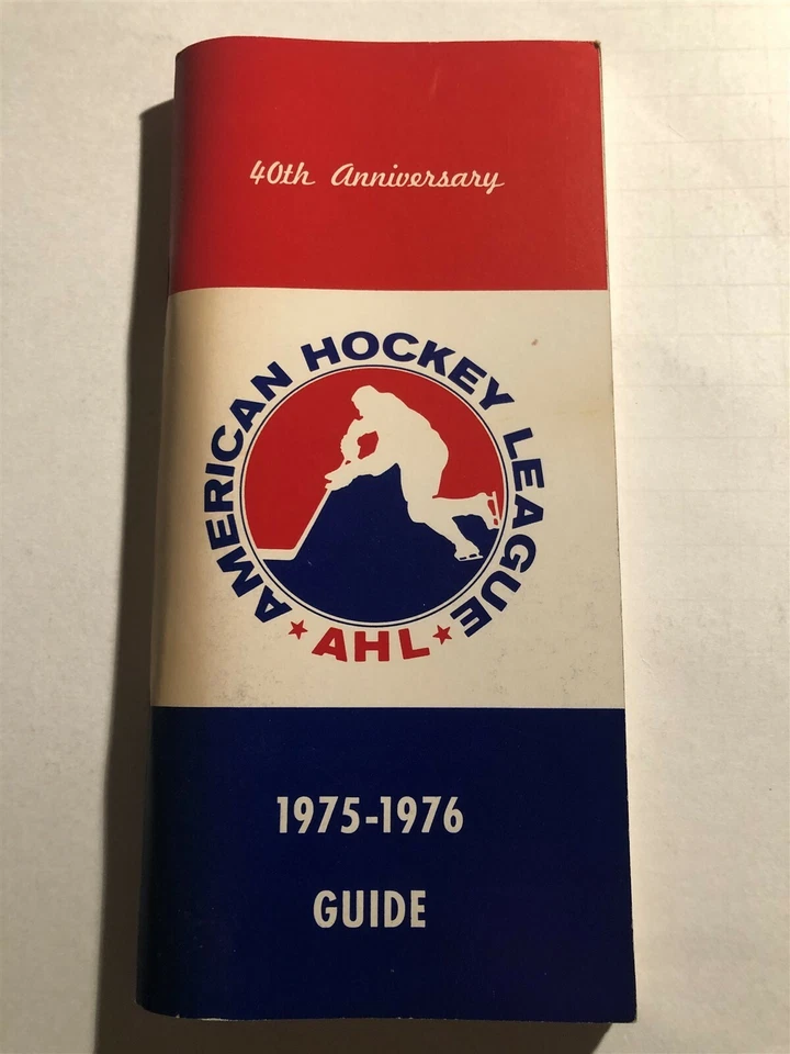 1975 76 AHL HOCKEY Guide BOSTON Braves CINCINNATI Swords 40th ANNIV Clippers - Image 1 of 4