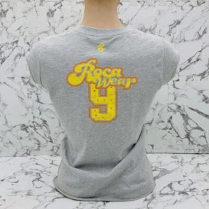Women's Rocawear Heathe Grey | Yellow Tee Shirt NWT - Picture 1 of 6