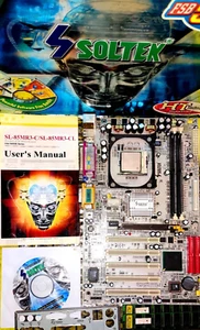 Motherboard Soltek SL-85MR3-C 478Soc. with CPU/Ram - Picture 1 of 11