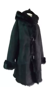Toscanalamm Damen echtes Lammfell Lammfelljacke NEU Knebelknöpfe Schwarz Parka - Bild 1 von 5