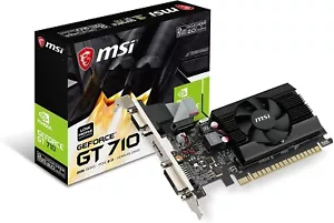 MSI VGA Graphic Card Vvidia GEFORCE GT 710 2GD3 LP - Picture 1 of 5