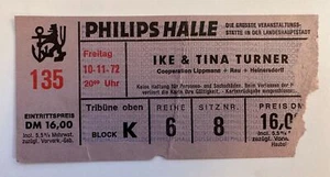 IKE & TINA TURNER Konzert TICKET 11.11.1972 Philipshalle Düsseldorf, Germany - Bild 1 von 2