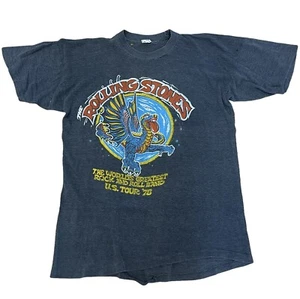 Vintage Rolling Stones 1978 Tour Rock Band T-shirt Mick Jagger 70s - Picture 1 of 4