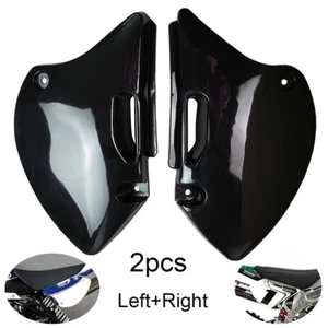 2x Cubierta de escape de guardabarros trasero izquierdo + derecho negro BBR KLX110 panel lateral de carrocería de bicicleta - Imagen 1 de 8