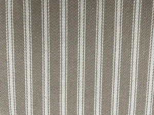 Plymouth Herringbone Ticking Stripe Cotton BEIGE CREAM Fabric Curtain Upholstery - Picture 1 of 8