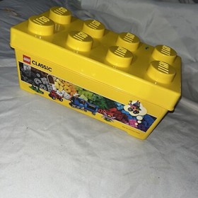 LEGO Classic 10696 Large Yellow Brick 8 Stud Storage Container Empty Bin Case