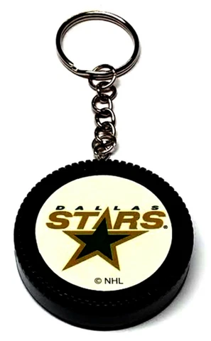 DALLAS STARS MINI PUCK KEYCHAIN 2" WIDE NEW NHL OFFICIALLY LICENSED Cover