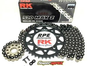 Yamaha R1 2015-2021 RK MAX Z 520 RX-Ring Black Racing Chain and Sprockets Kit - Picture 1 of 10
