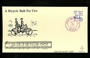  US FDC #2266 LGSM Card 1988 Bellevue WA Tandem Bicycle Bike 1st Unofficial