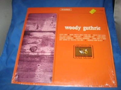 WOODY GUTHRIE *Archive Folk Songs Music * Stereo  Orig Vintage- [INV-23] - Image 1 of 4