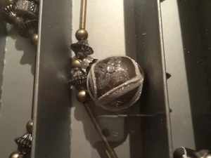 NEW Southern Living Silver Gold Glass Rhinestone Glitter Christmas Garland 6' - Picture 1 of 4