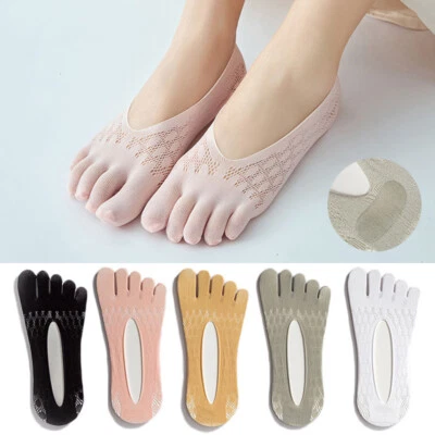 1 Pairs Women Invisible Orthopaedic Compression Socks Toe Socks Ultra Low Cut - Image 1 of 4
