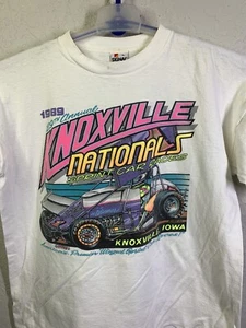 Vintage 1989 KNOXVILLE NATIONALS Sprint Car Racing Graphic T Single Stitch XL - Picture 1 of 6