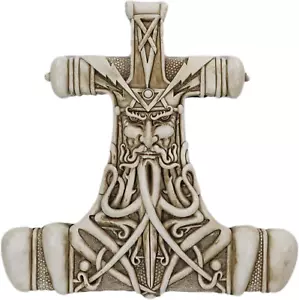 North Mythology Son of Odin Thor Hammer Wall Decor Viking God Thor Bone Mjolnir - Picture 1 of 10