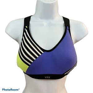Victoria's Secret VSX Sport - Incredible Sports Bra Colorblock Stripe - Size 32B - Picture 1 of 7