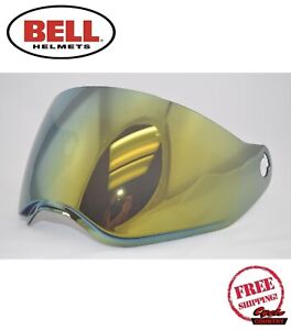 BELL BRAND MX-9 ADVENTURE HELMET FRONT FACE SHIELD VISOR DARK GOLD MIRROR NEW