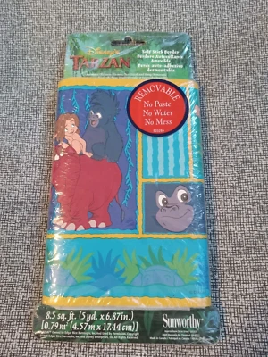 New! 90s Vintage Disney Tarzan Movie Self Stick No Paste Wall Border 1999 - Image 1 of 3
