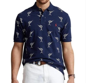 Polo Ralph Lauren Big & Tall Classic Fit Sailfish Print Short Sleeve Shirt-XLT - Picture 1 of 4