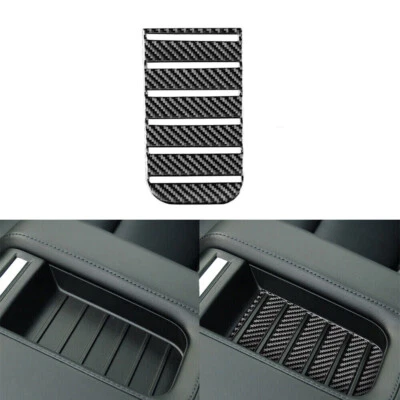 Reposabrazos central de fibra de carbono para Toyota Tundra caja de almacenamiento alfombrilla cubierta 2014-2018 Foto 1 de 4