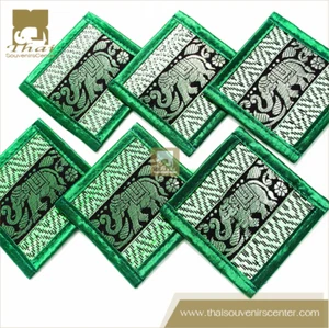 Thai Quadratisch Matte Untersetzer Weben Bar Getränk Matte Party Untersetzer Rosa x6 Kostenloser Versand - Bild 1 von 11