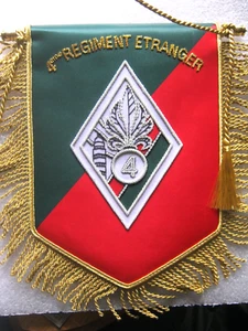 FANION (CANNETILLE) LEGION ETRANGERE 4° RE  (ECOLE) - Picture 1 of 2