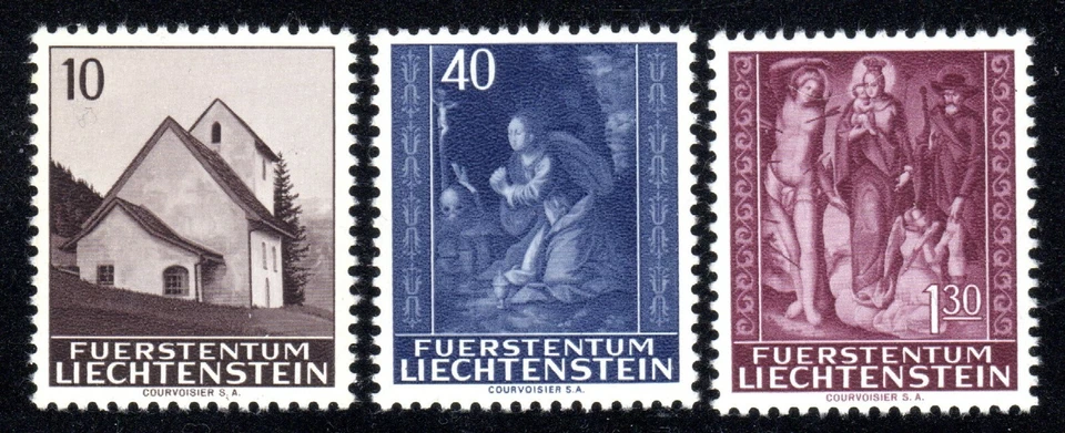 1964 Liechtenstein SC# 391-393 - Masescha Chapel - M-NH - Image 1 of 1