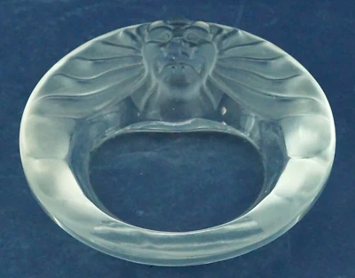 LALIQUE Renè Ashtray GLASS vase France 1900 ART DECO Bas-relief LION animal XX - Image 1 of 4