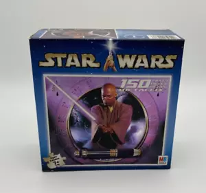 Vintage 2002 Hasbro Star Wars Mace Windu Jedi Metallix 150 Pieces Puzzle Sealed - Picture 1 of 3