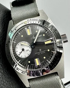 AQUASTAR DEEPSTAR II STEEL GREY DIAL SWISS AUTOMATIK 37MM EDELSTAHL 200M - Bild 1 von 13